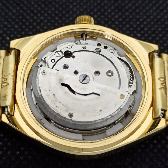 Vintage 1973 Citizen Automatic Mens Gold Wacth W/Daydate & Red Face - Picture 9 of 10